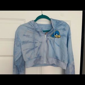 NWT custom University of Delaware cropped zip up